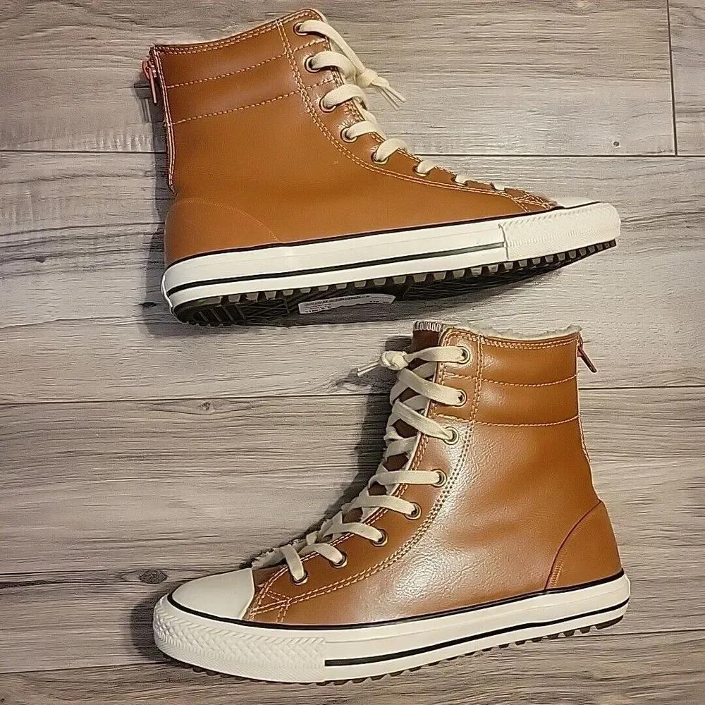 Converse All Star‎ Leather High Top Sneakers Junior Youth 5.5 Shoes 653390C